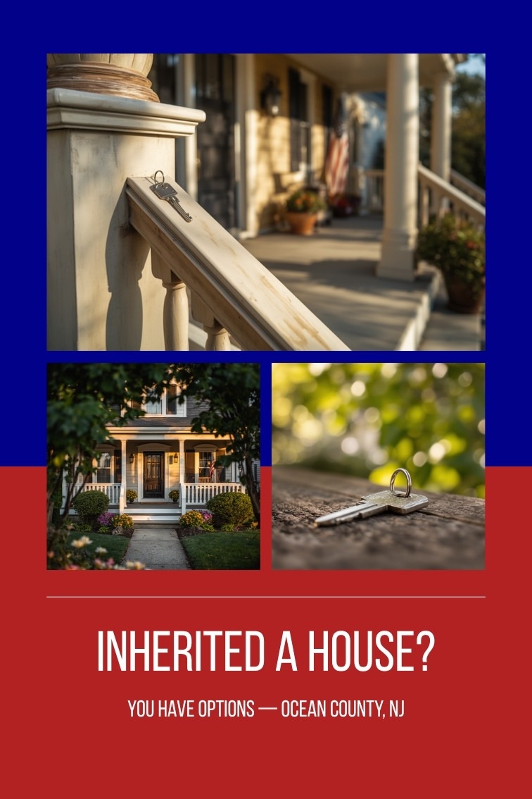 Inherited a house with a reverse mortgage in Ocean County, NJ - front porch with house key