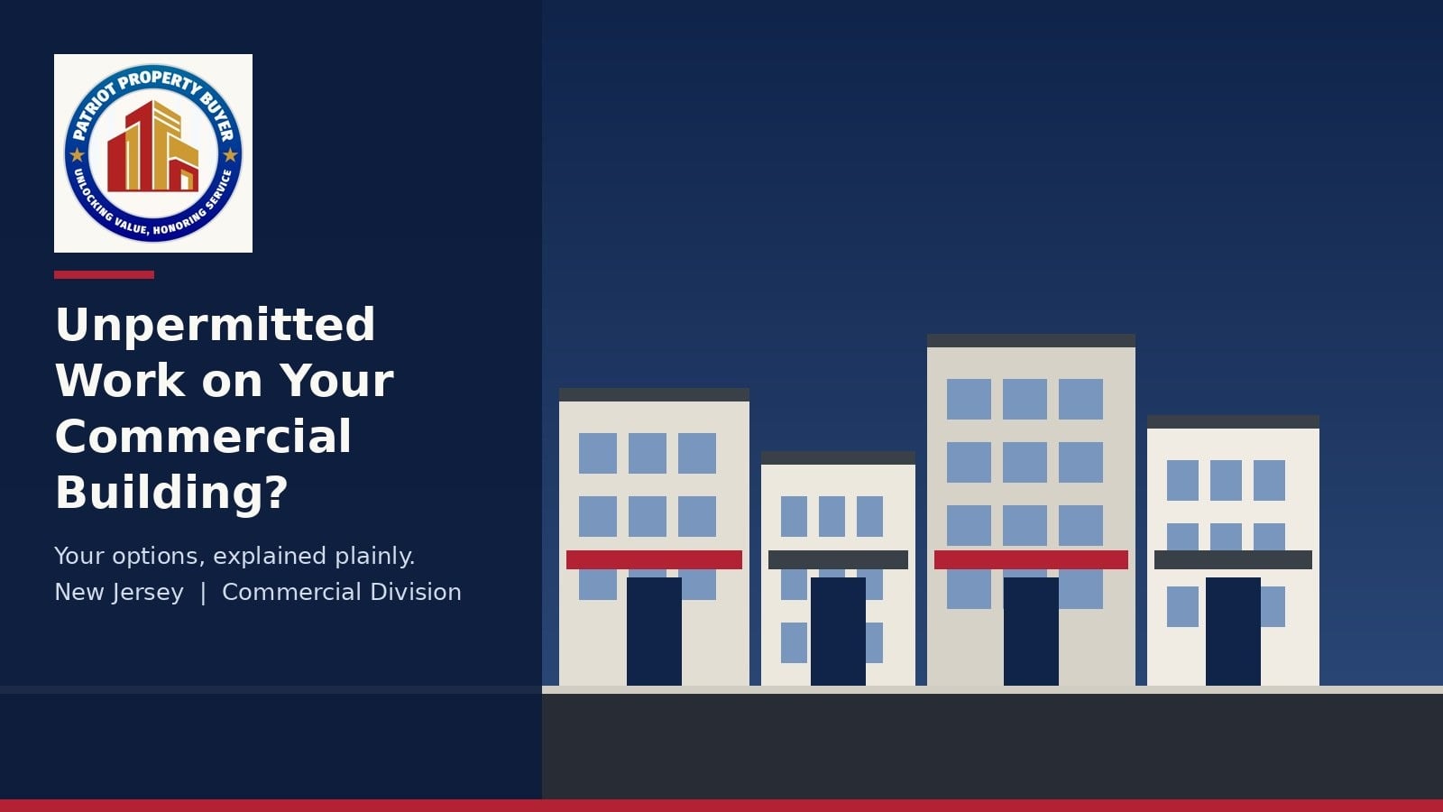 Patriot Property Buyer Commercial Division New Jersey storefront buildings